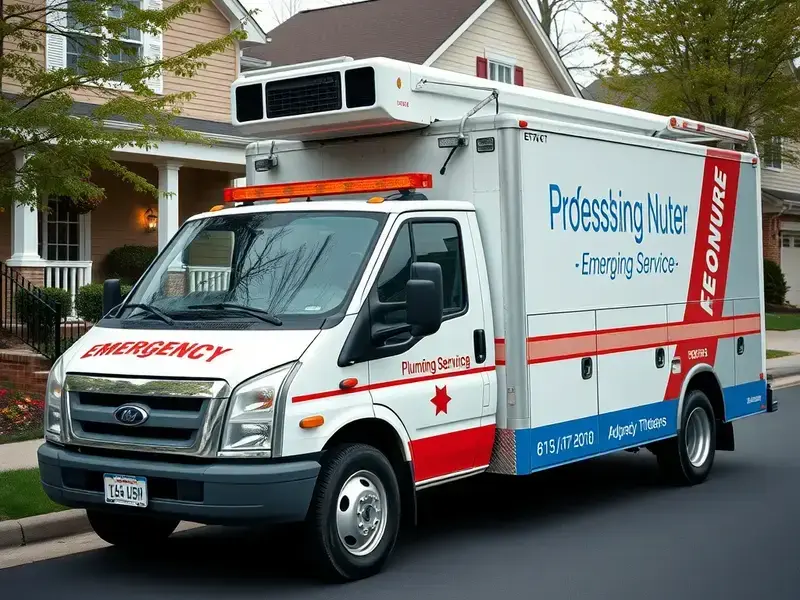 Emergency plumbing service vehicle