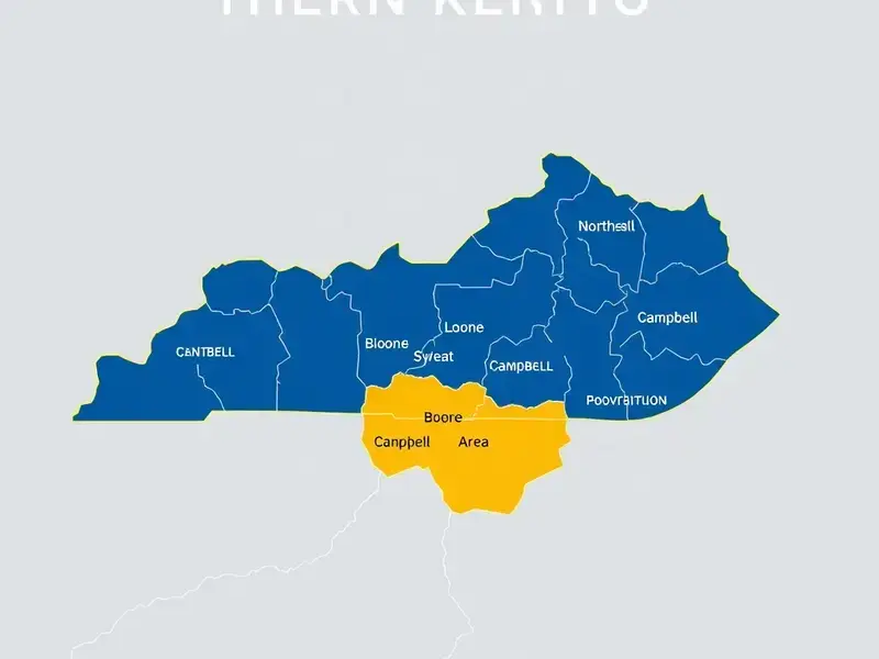 Service area map of Northern Kentucky